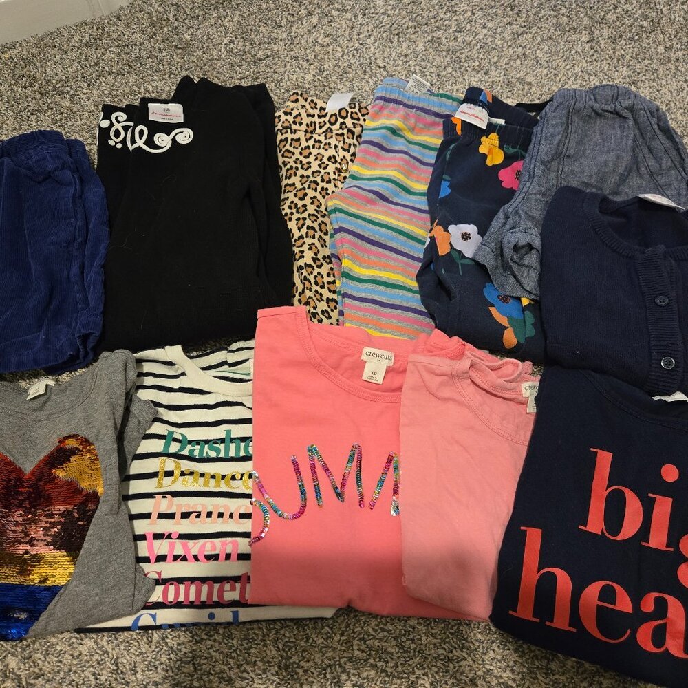 Lot of Girl's Size 8-10 Clothes 12 Piece Crewcuts Tea Collection Janie & Jack